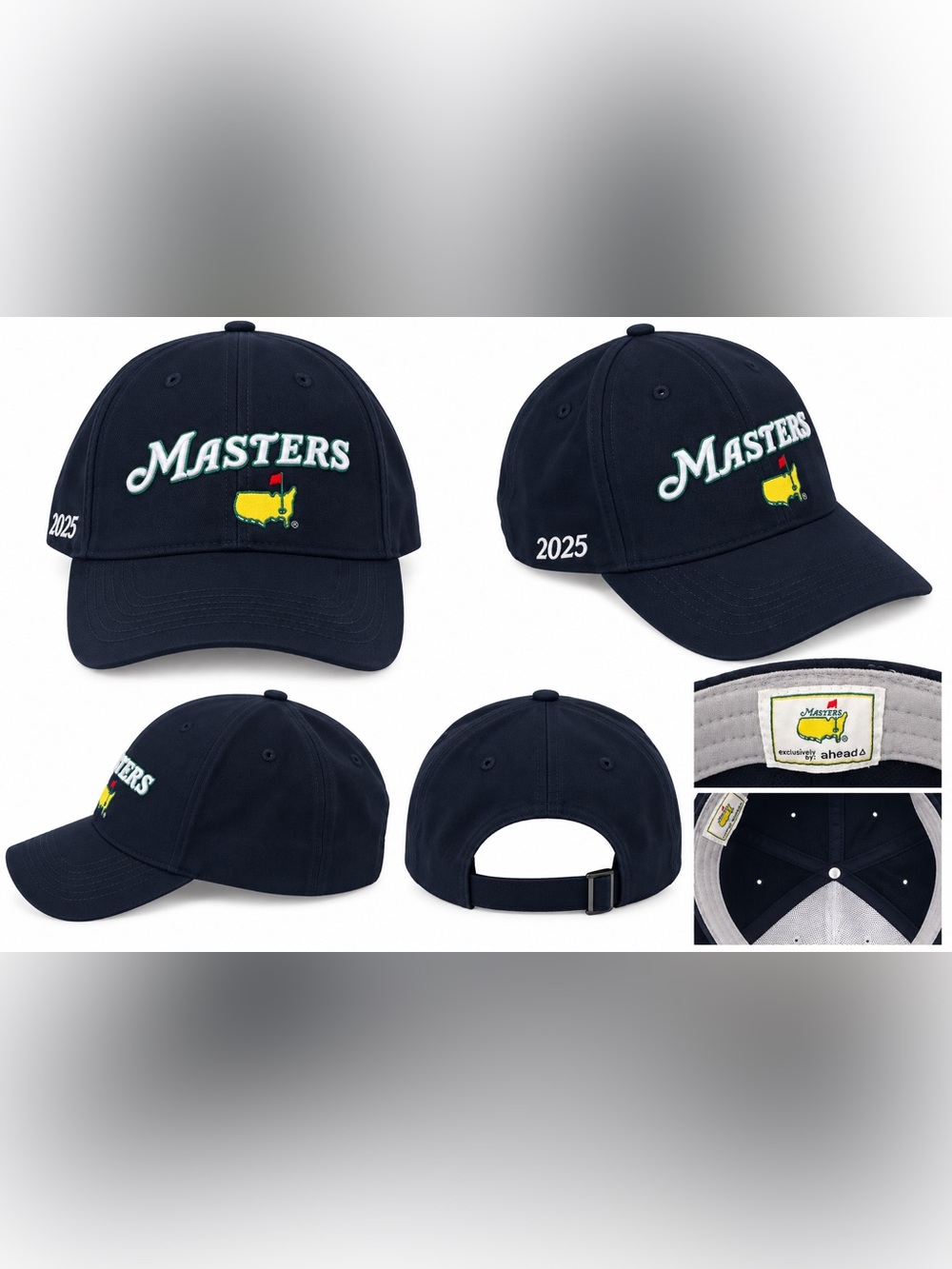 Head Masters Navy Golf Cap with Yellow Logo - 2025 Side Detail